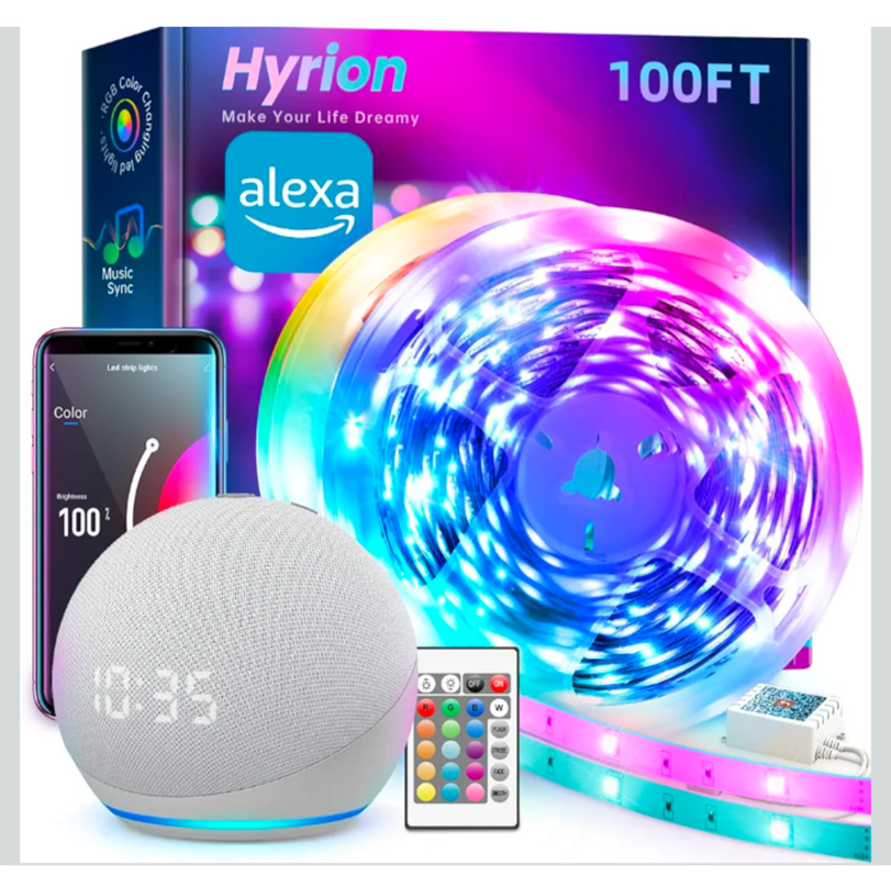 Smart LED Strip Lights 100ft WiFi, RGB Color